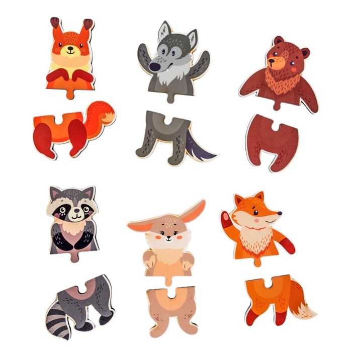 Пазлы «Кто живет в лесу» 12 эл. Пазлы «Кто живет в лесу» 12 эл.