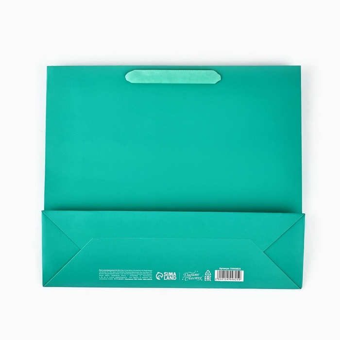 Пакет подарочный «Спасибо, что ты есть», голография, M 30 х 9 х 26 см