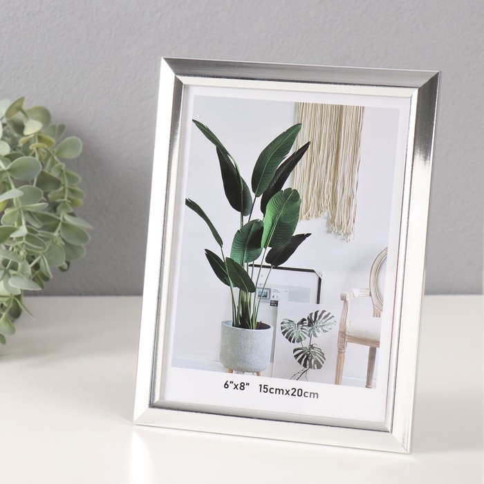 Фоторамка пластик 15х20 см Фоторамка пластик 15х20 см "Серебристая" 1х17,4х22,3 см