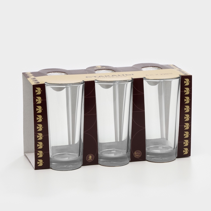 Набор стаканов «Гладкие», 290 мл, 6 шт Набор стаканов «Гладкие», 290 мл, 6 шт