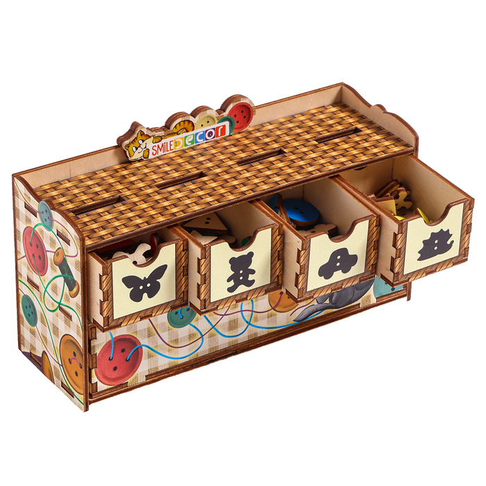 Волшебный комодик «Пуговки», 64 пуговки Волшебный комодик «Пуговки», 64 пуговки