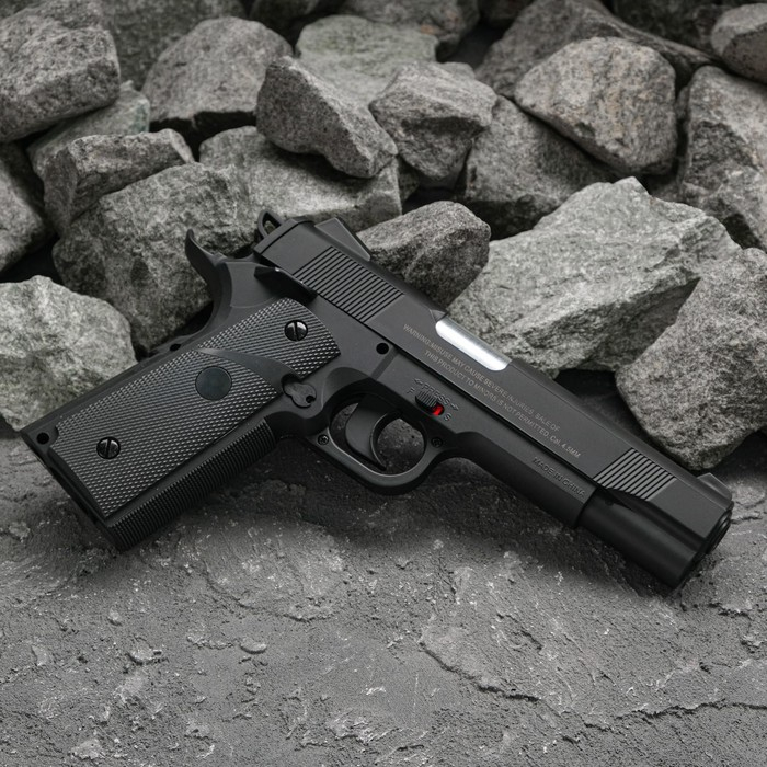 Пистолет пневматический Stalker  Пистолет пневматический Stalker "S1911G" кал. 4.5 мм, 3 Дж, корп. пластик, до 120 м/с