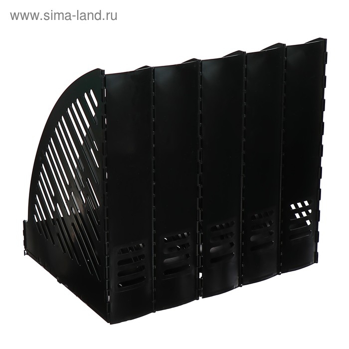 Лоток для бумаг вертикальный, 5 секций, чёрный Лоток для бумаг вертикальный, 5 секций, чёрный