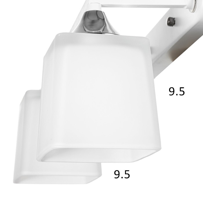 Бра "Илиада" 2х14 40Вт белый 31х15,5х15см