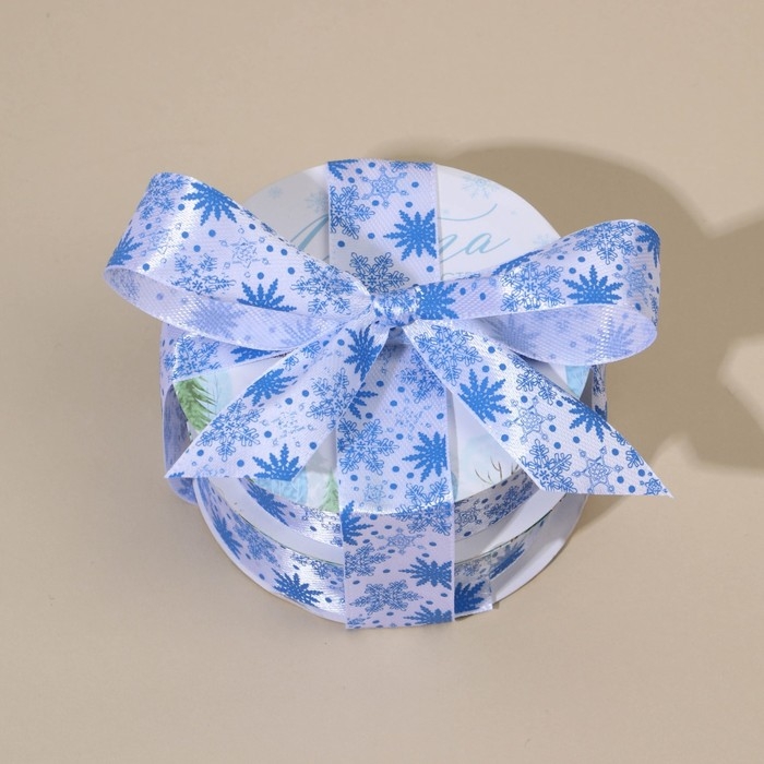 Лента атласная «Снежный хоровод», 2 см × 5 м Лента атласная «Снежный хоровод», 2 см × 5 м