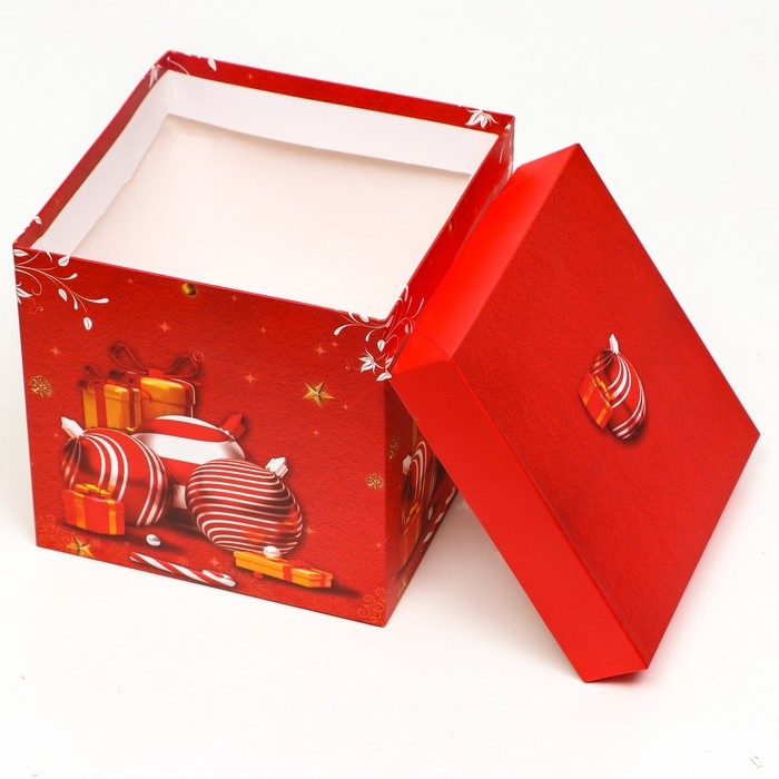 Новый год. Коробка Самосборная «Игрушки» 15 х 15 х 15 см Новый год. Коробка Самосборная «Игрушки» 15 х 15 х 15 см