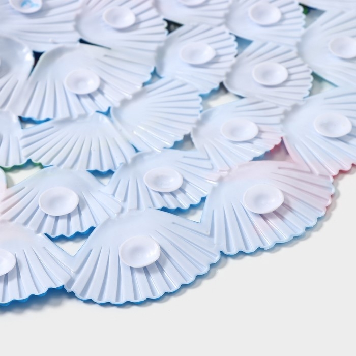 Коврик противоскользящий в ванну на присосках Доляна «Морские игры», 37×65 см Коврик противоскользящий в ванну на присосках Доляна «Морские игры», 37×65 см