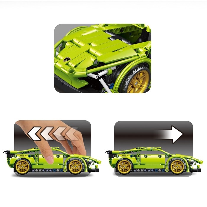 Конструктор гоночная машина DECOOL MecFactor, инерционный, 248 деталей, 6+ Конструктор гоночная машина DECOOL MecFactor, инерционный, 248 деталей, 6+