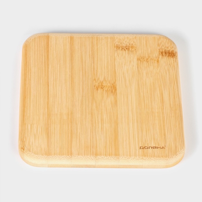 Блюдо для подачи Доляна «Бамбук», 16×16 см, квадратное, бамбук