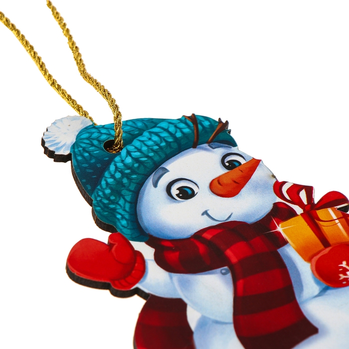 Деревянная ёлочная подвеска «Новый год! Снеговичок» Деревянная ёлочная подвеска «Новый год! Снеговичок»