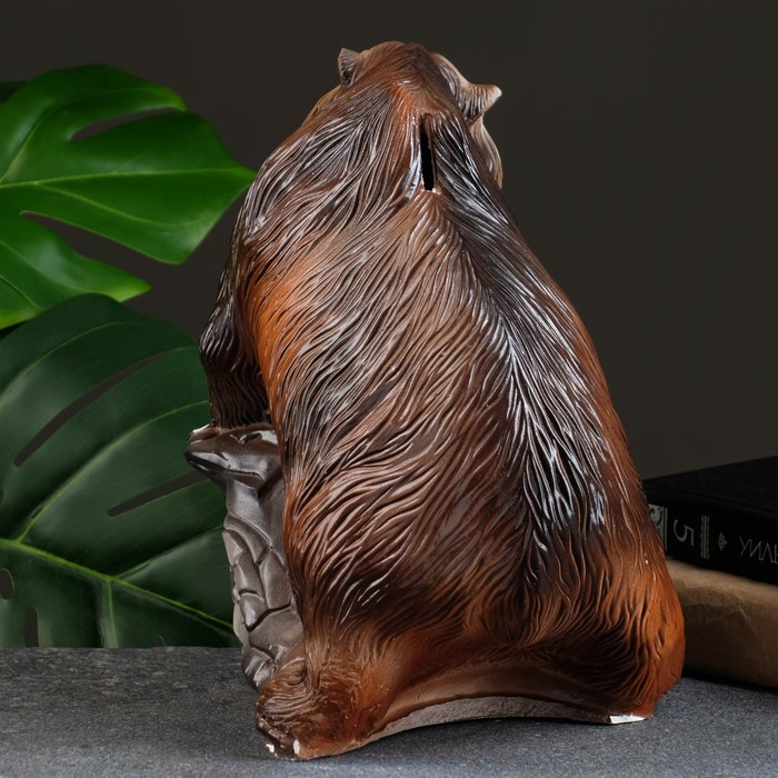 Копилка Копилка "Медведь-хозяин тайги №2" коричневый, 23х10х27см