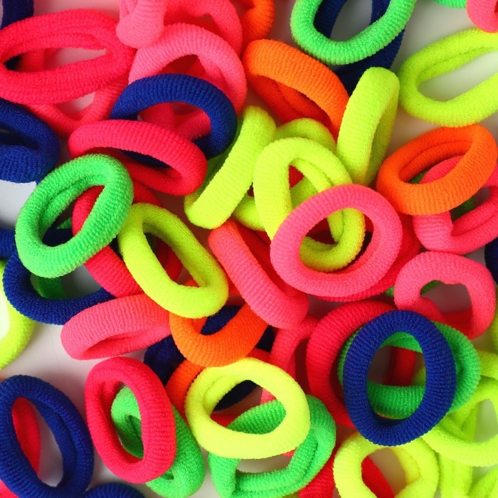 Резинки для волос «Для самых ярких» набор, диаметр 2 см, 100 шт Резинки для волос «Для самых ярких» набор, диаметр 2 см, 100 шт