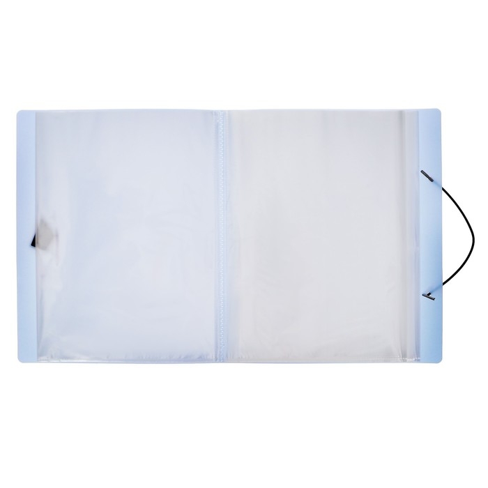 Папка с 60 вкладышами А4, 700 мкм, Calligrata TOP Breeze, на резинке, небесный, тиснение Папка с 60 вкладышами А4, 700 мкм, Calligrata TOP Breeze, на резинке, небесный, тиснение "под кожу"