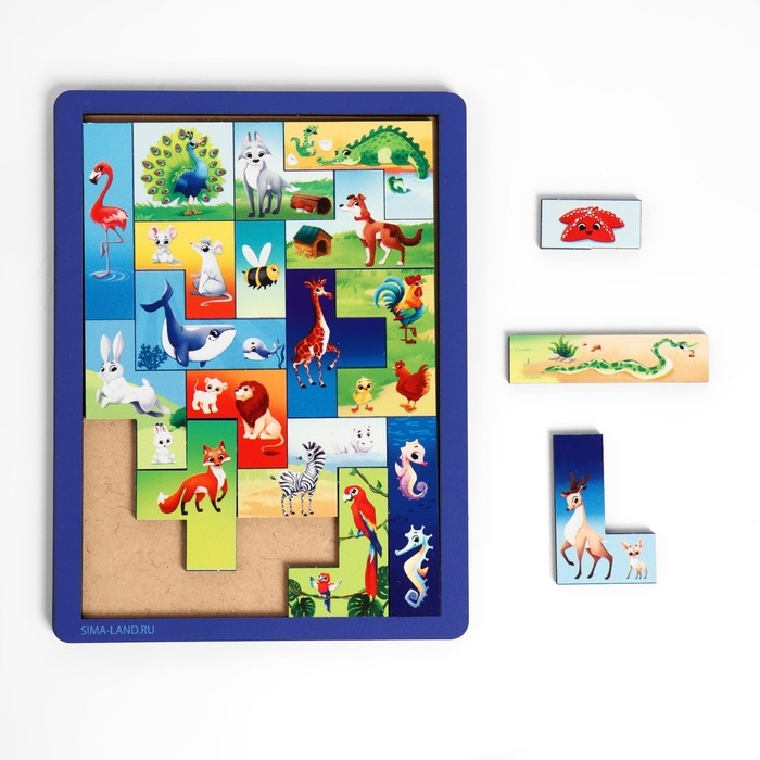 Двусторонний тетрис «Животные» Двусторонний тетрис «Животные»