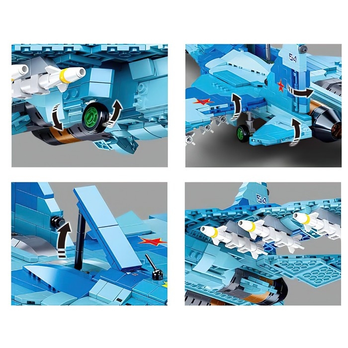 Конструктор «Модельки. Сверхзвуковой истребитель», 1040 деталей Конструктор «Модельки. Сверхзвуковой истребитель», 1040 деталей