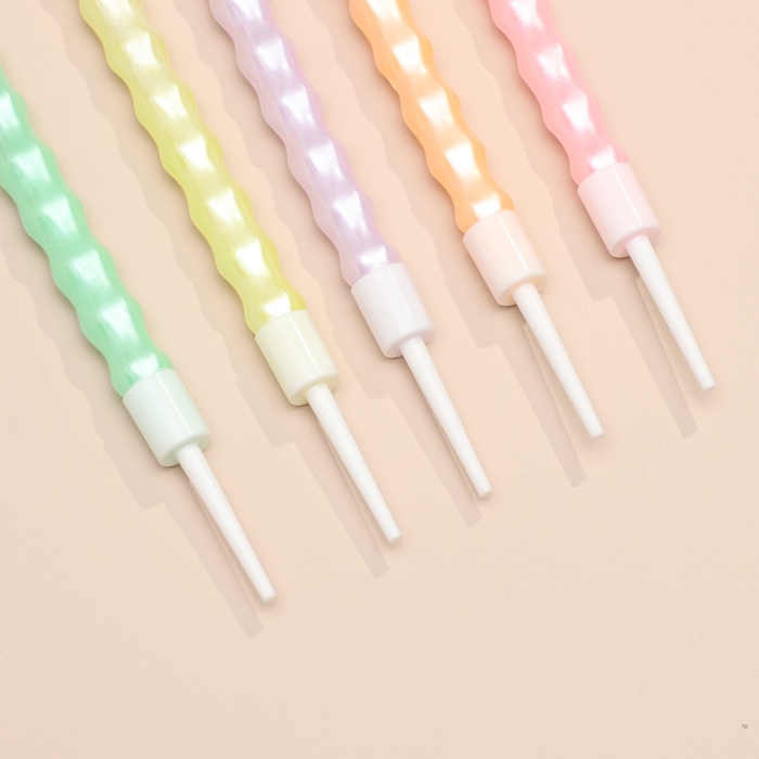 Свечи для торта Свечи для торта "Праздничная волна", 6 шт, пастельные цвета