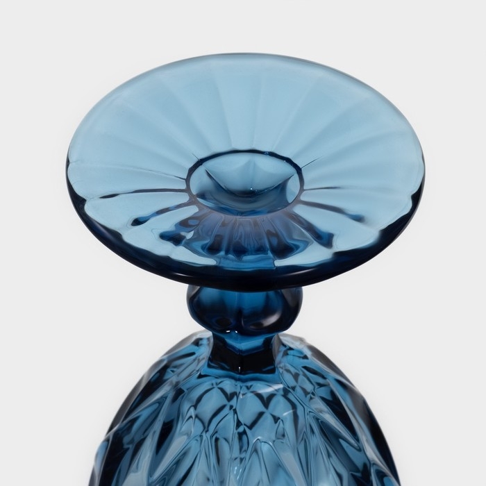 Набор бокалов для вина из стекла Magistro «Круиз», 250 мл, 8×15,3 см, 6 шт, цвет синий Набор бокалов для вина из стекла Magistro «Круиз», 250 мл, 8×15,3 см, 6 шт, цвет синий