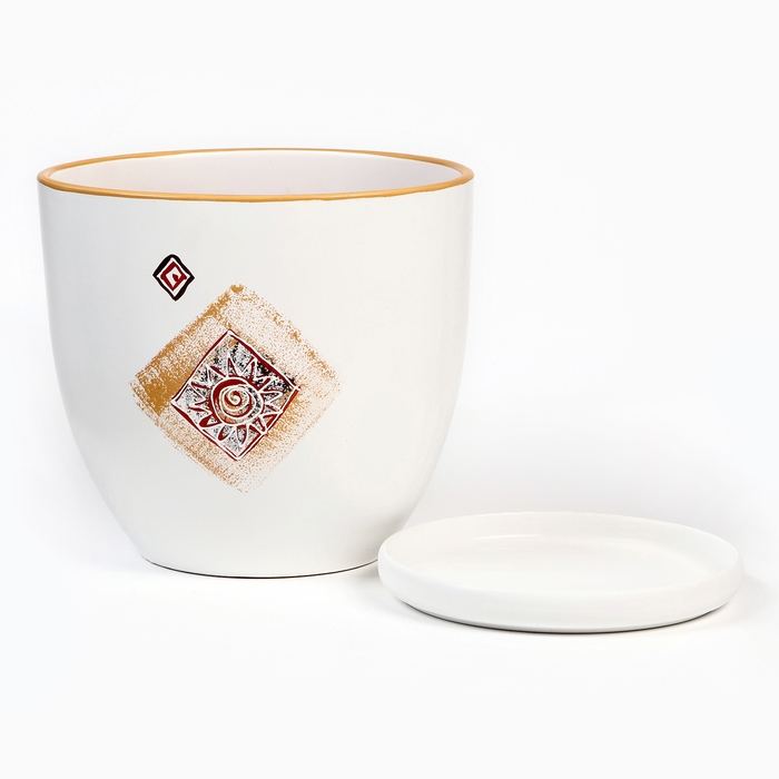 Горшок цветочный Горшок цветочный "Космея" белый, 4,7 л