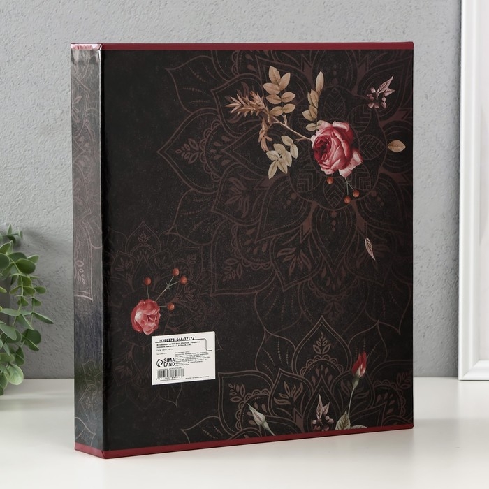 Фотоальбом на 500 фото 10х15 см Фотоальбом на 500 фото 10х15 см "Мандала с пионами" в коробке 5,5х30х33,5 см