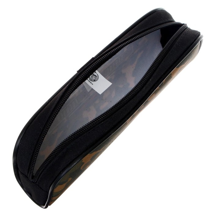 Пенал мягкий, 1 отделение, 80 х 210 х 40 мм, объёмный, Calligrata ПМО 21-20, Пенал мягкий, 1 отделение, 80 х 210 х 40 мм, объёмный, Calligrata ПМО 21-20, "Милитари"