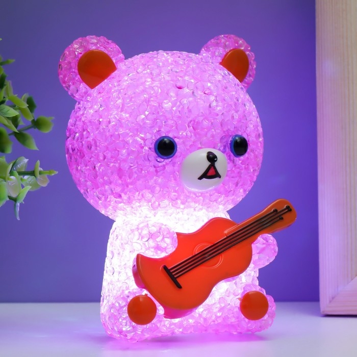 Ночник Ночник "Мишка" LED RGB от батареек 3хLR44 МИКС 10х10х15,5см RISALUX