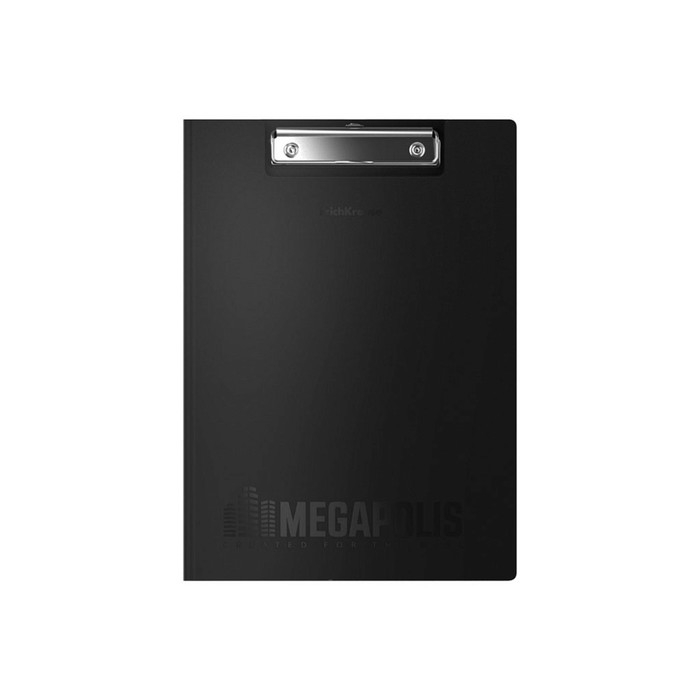 Папка-планшет с зажимом А4, 1.3 мм, ErichKrause, MEGAPOLIS, пластиковая, черная
