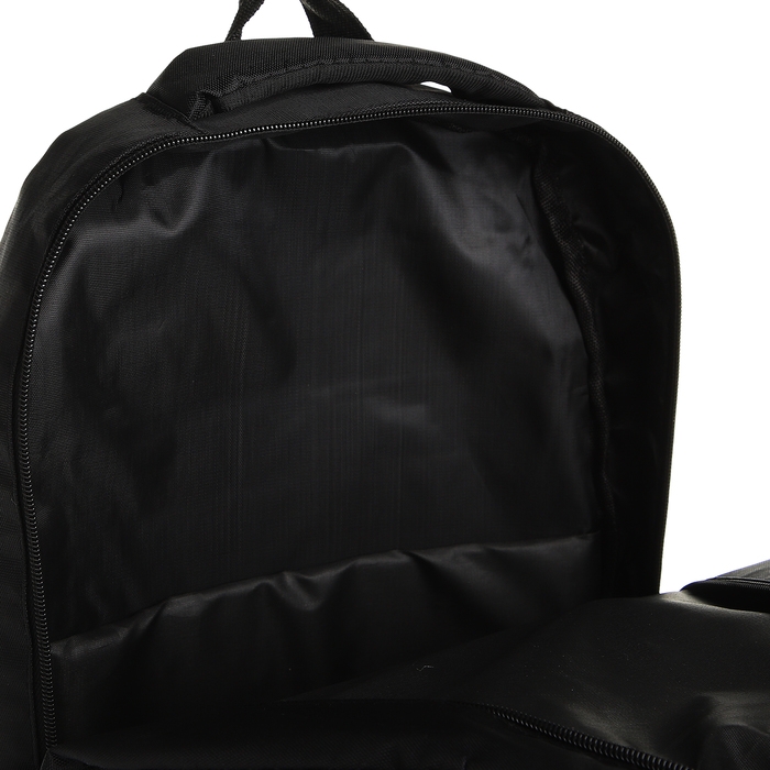 Рюкзак школьный из текстиля на молнии, 4 кармана, цвет чёрный/синий Рюкзак школьный из текстиля на молнии, 4 кармана, цвет чёрный/синий