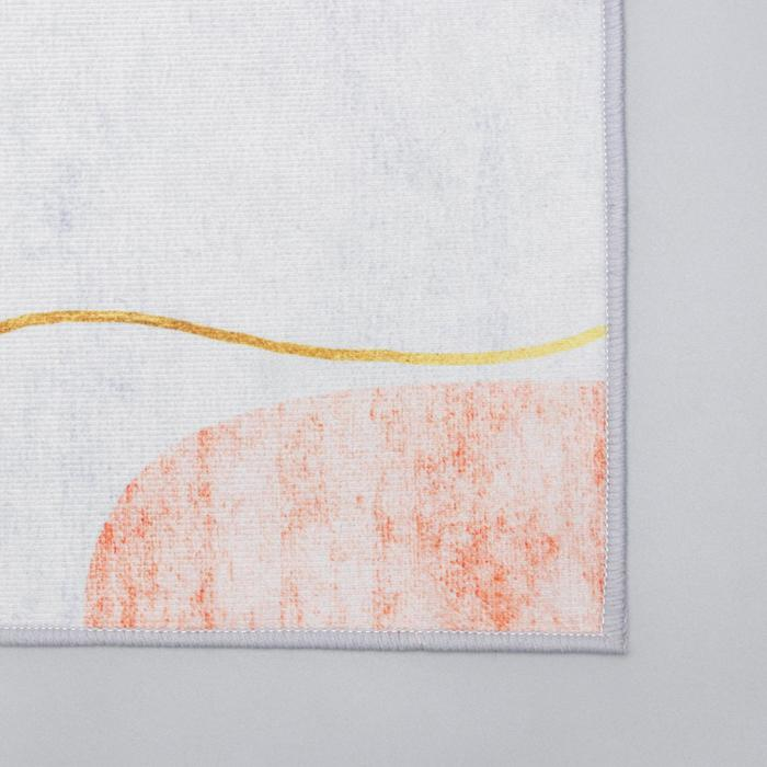 Набор ковриков Доляна «Образ», 2 шт, 45×120 см, 40×60 см, цвет синий