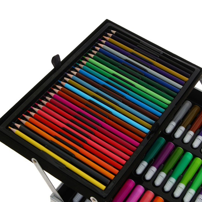 Набор для рисования, складной, в чемоданчике розовый Набор для рисования, складной, в чемоданчике розовый