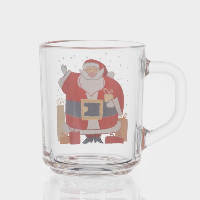 Кружка стеклянная чайная «С Новым Годом», 200 мл, МИКС