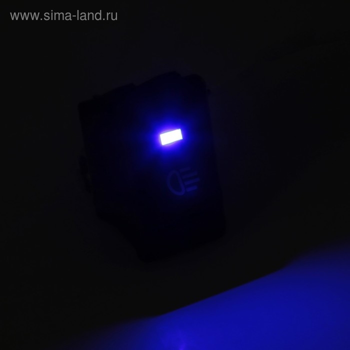 Кнопка выключатель, с подсветкой, пластик, чёрный Кнопка выключатель, с подсветкой, пластик, чёрный