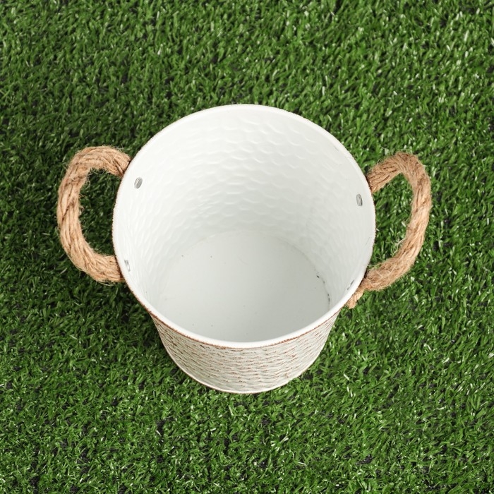 Кашпо  Кашпо "Ведерко чешуя" МИКС, 13х13х12см