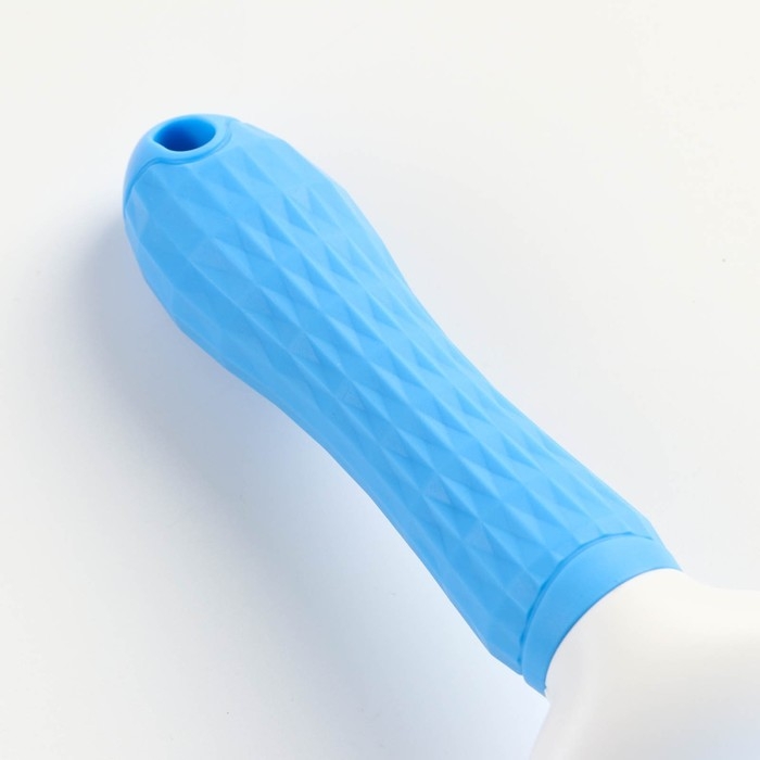 Пуходёрка с самоочисткой Пижон Premium округлая, с каплями, 10 х 19 см, голубая Пуходёрка с самоочисткой Пижон Premium округлая, с каплями, 10 х 19 см, голубая