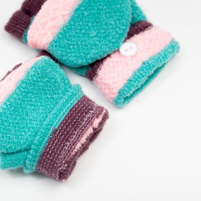 Варежки-митенки детские MINAKU, 14 см,  цв.зеленый Варежки-митенки детские MINAKU, 14 см,  цв.зеленый