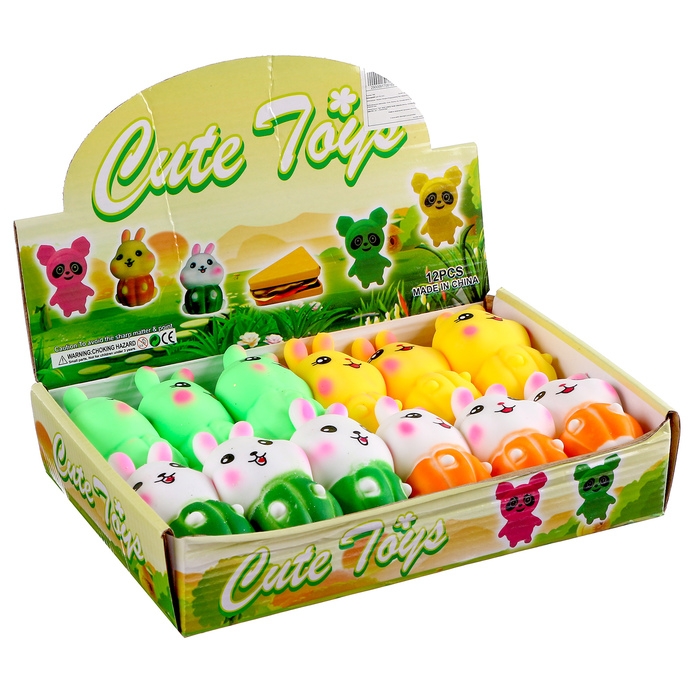 Мялка «Зайка» с пастой, цвета МИКС Мялка «Зайка» с пастой, цвета МИКС