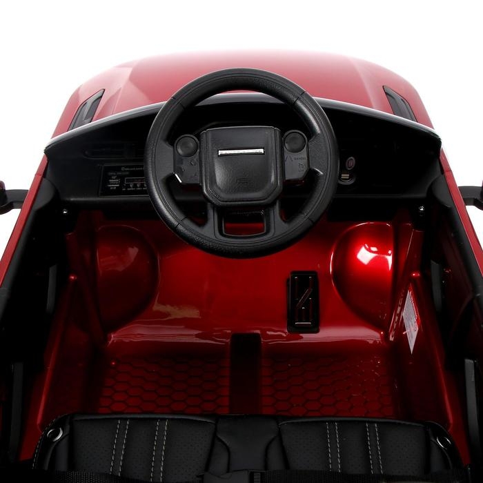 Электромобиль Range Rover Evoque, кожаное сидение, EVA колеса, цвет бордовый глянец Электромобиль Range Rover Evoque, кожаное сидение, EVA колеса, цвет бордовый глянец