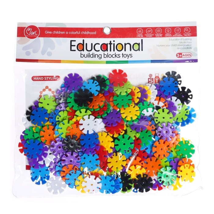 Конструктор обучающий «Круглые снежинки», 198 деталей Конструктор обучающий «Круглые снежинки», 198 деталей