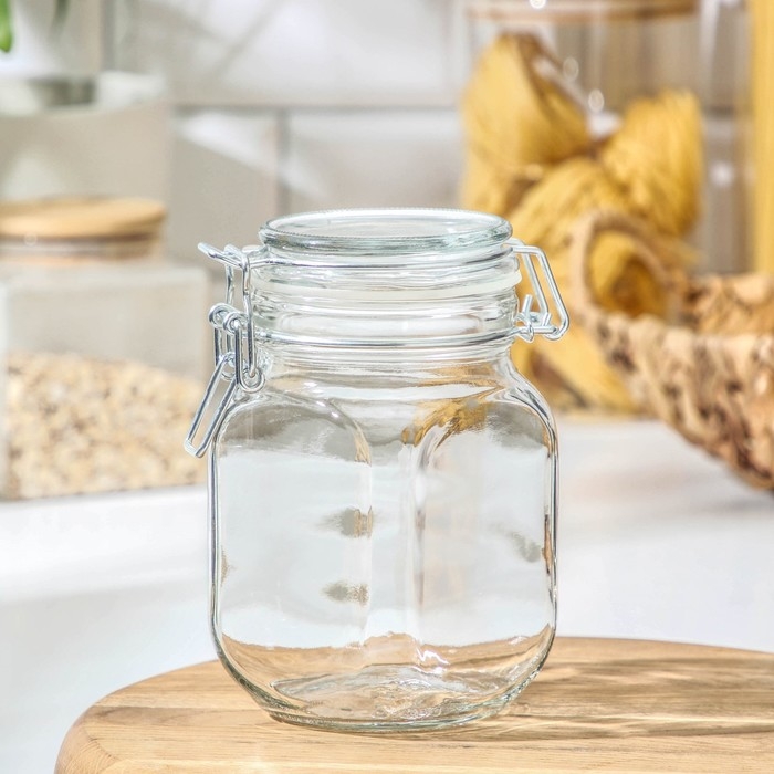 Банка для сыпучих продуктов &laquo;Прозрачная&raquo;, 650 мл