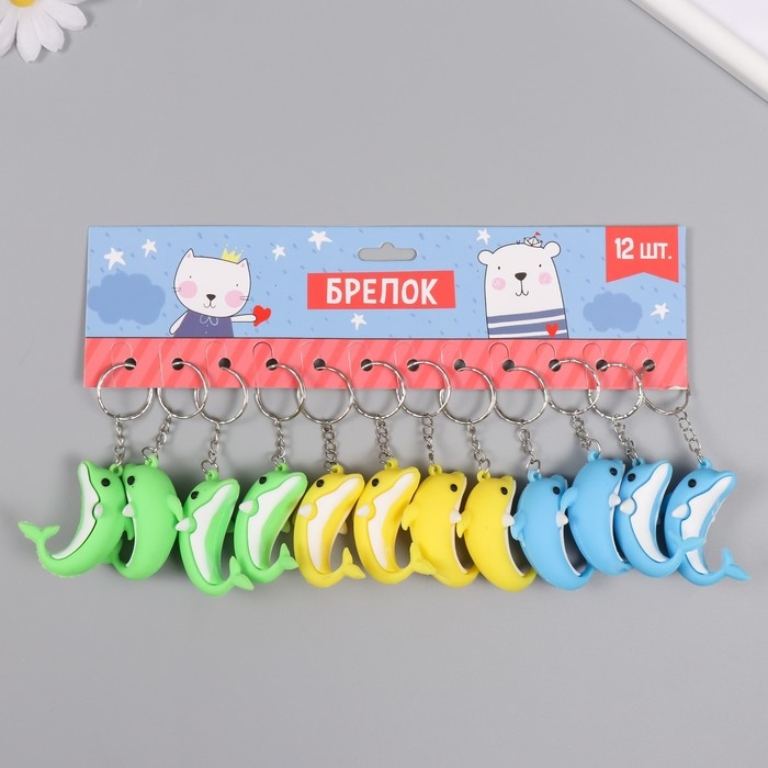 Брелок резина Брелок резина "Дельфин" МИКС 5,5х4х3,5 см