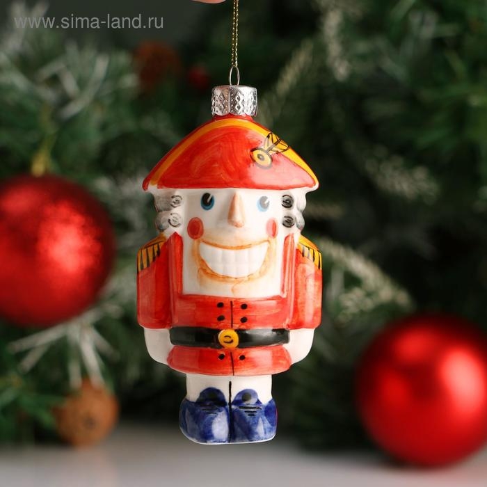 Ёлочная игрушка Ёлочная игрушка "Щелкунчик", фарфор,