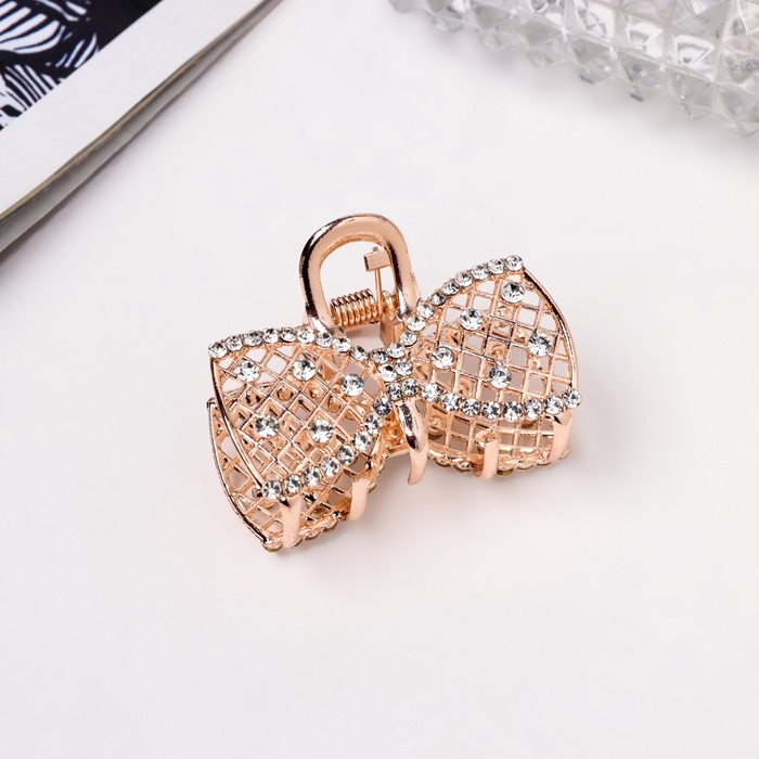 Краб для волос Краб для волос "Элери" бант, 4,5 см, золото