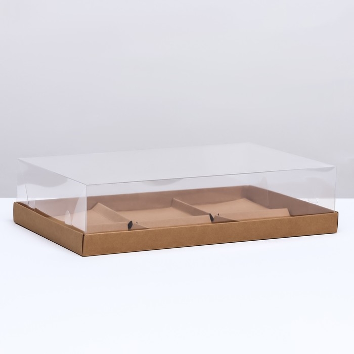 Коробка для муссовых пирожных 6 штук, 26x17x6 Крафт Коробка для муссовых пирожных 6 штук, 26x17x6 Крафт
