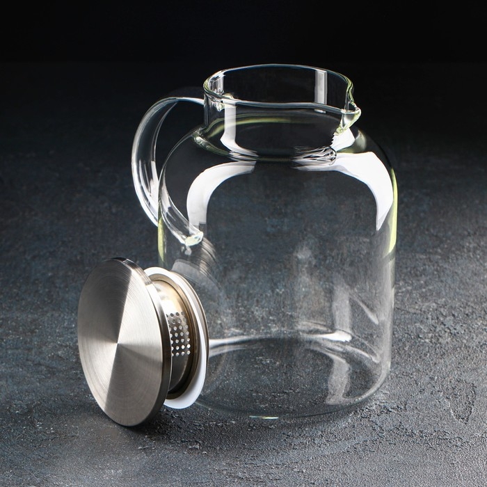 Кувшин стеклянный Magistro «Стиль», 1,7 л, 18×13×18,5 см Кувшин стеклянный Magistro «Стиль», 1,7 л, 18×13×18,5 см