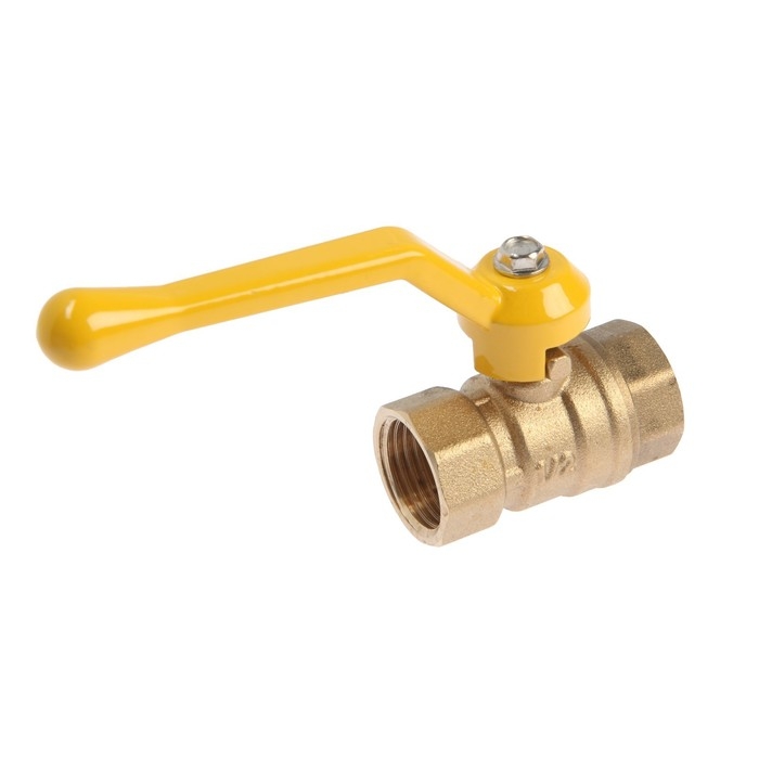 Кран шаровой газовый Кран шаровой газовый "ОПТИМА" ГАЗ, внутренняя/внутренняя резьба 1/2", рычаг