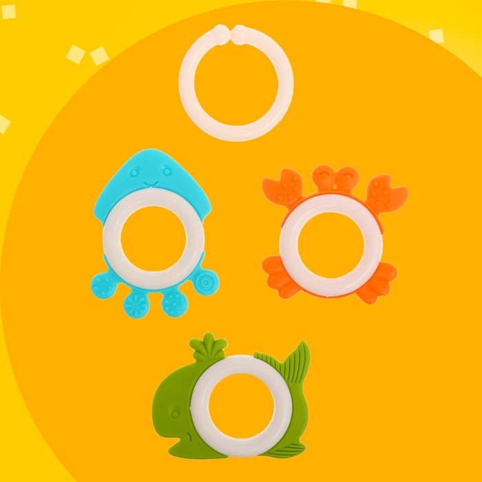 Набор погремушек с прорезывателями для зубов, 13 предметов Набор погремушек с прорезывателями для зубов, 13 предметов