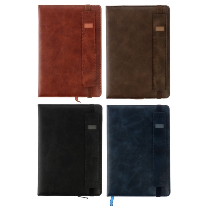 Ежедневник недатированный А5, 116 листов в клетку, на резинке, обложка кожзам, МИКС Ежедневник недатированный А5, 116 листов в клетку, на резинке, обложка кожзам, МИКС