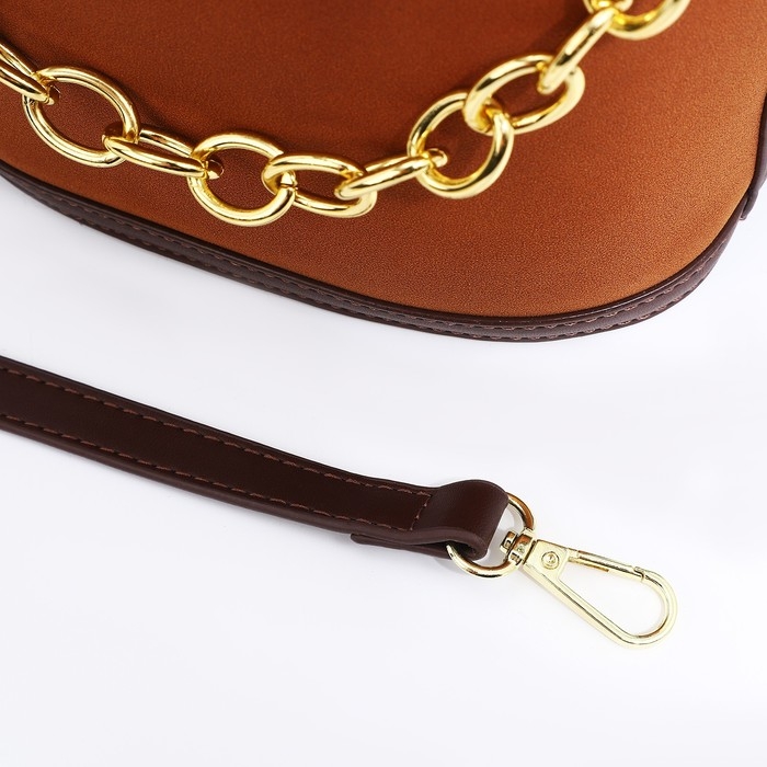 Кросс-боди на магните, цвет оранжевый/коричневый Кросс-боди на магните, цвет оранжевый/коричневый