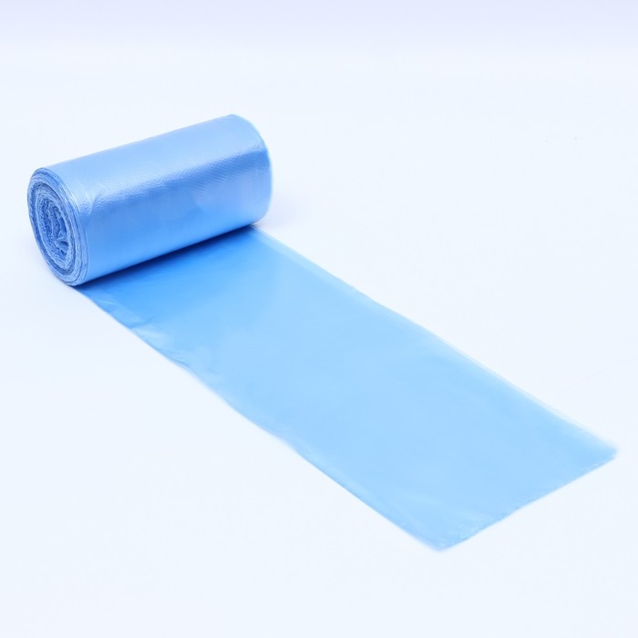 Мешки для мусора в рулоне  Мешки для мусора в рулоне "UpakLand" 60 л, голубые,ПНД, толщина 8 мкм, 50 шт