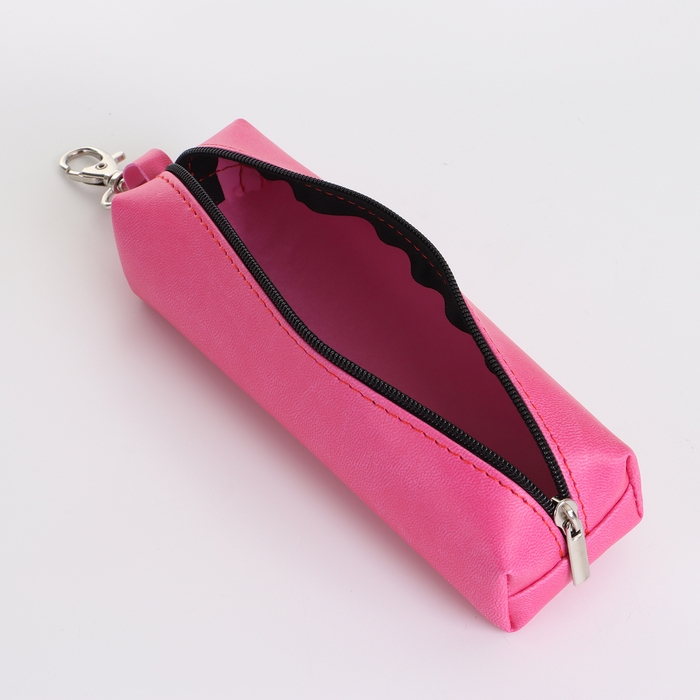 Ключница на молнии, длина 16 см, кольцо, карабин, цвет розовый Ключница на молнии, длина 16 см, кольцо, карабин, цвет розовый