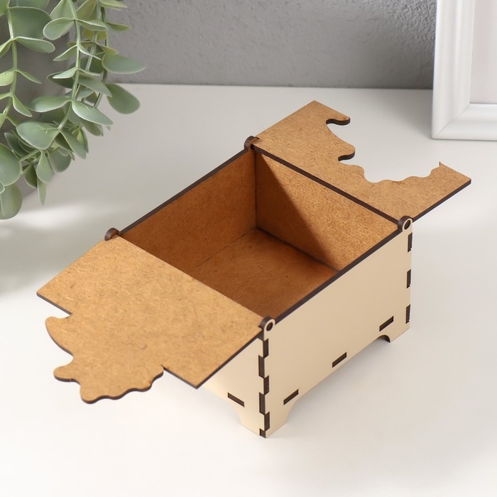 Шкатулка комбинированная  Шкатулка комбинированная "Кошка" 10,5х10х7 см